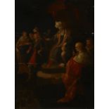 Manner of Frans Francken the Elder,  Flemish, mid-18th century-  Ester before Ahasuerus;  oil o...
