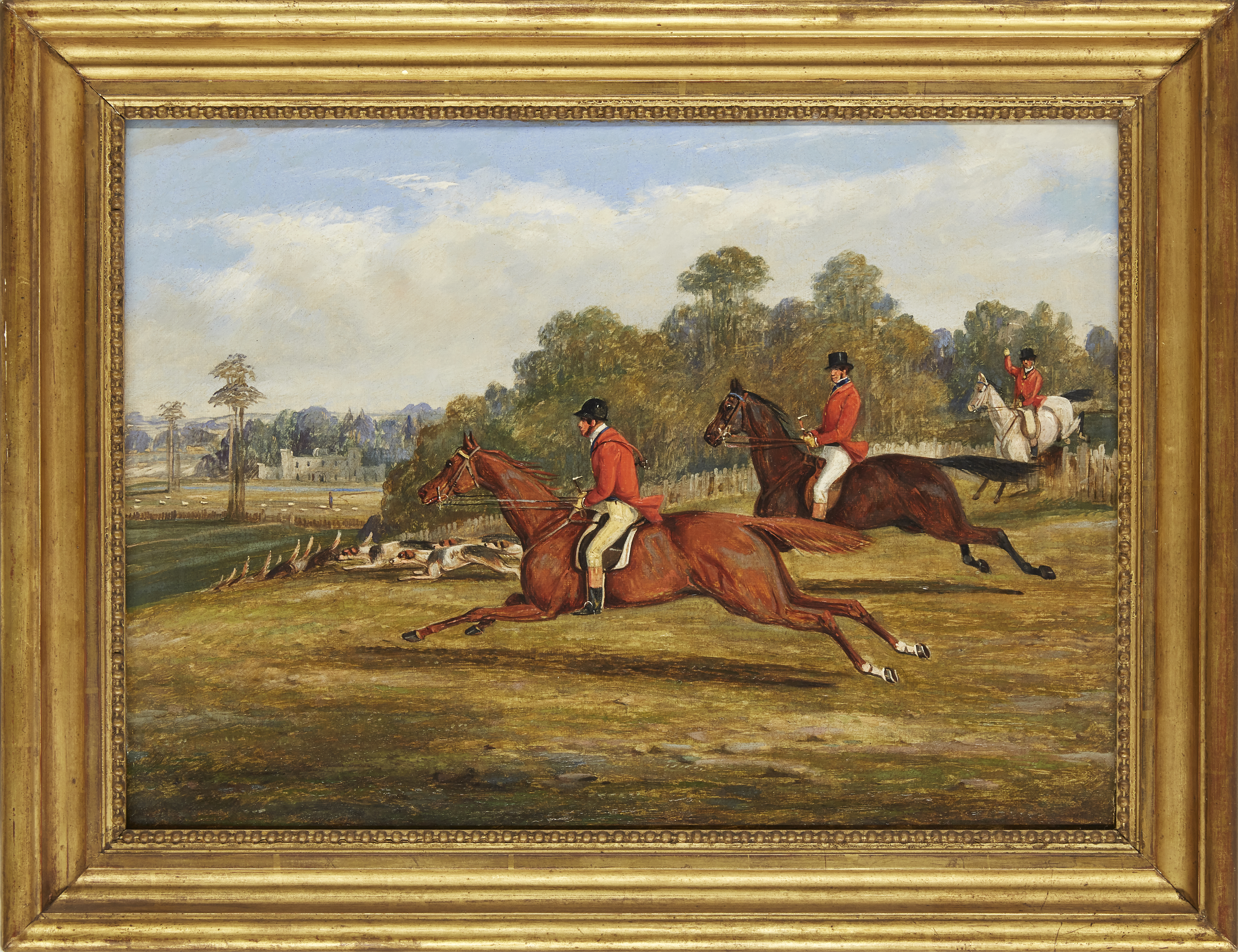 Henry Samuel Alken, Jnr,  British 1810-1894-  A Set of Four Hunting Scenes: Setting out; Taking ... - Image 2 of 12