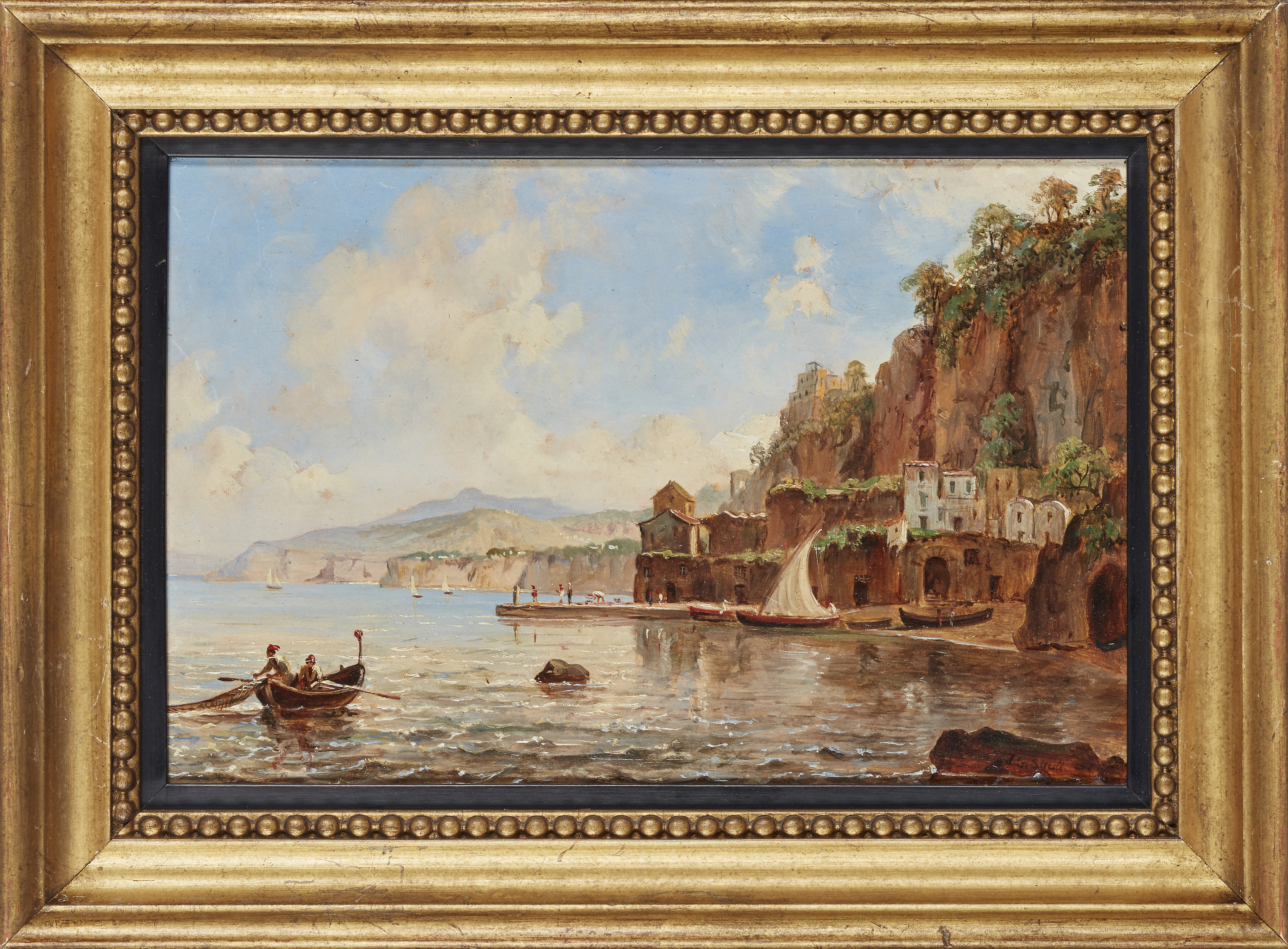 Jacob George Strutt,  British 1784-1867-  Three Italian landscapes: The bridge between Alatri an... - Image 9 of 9