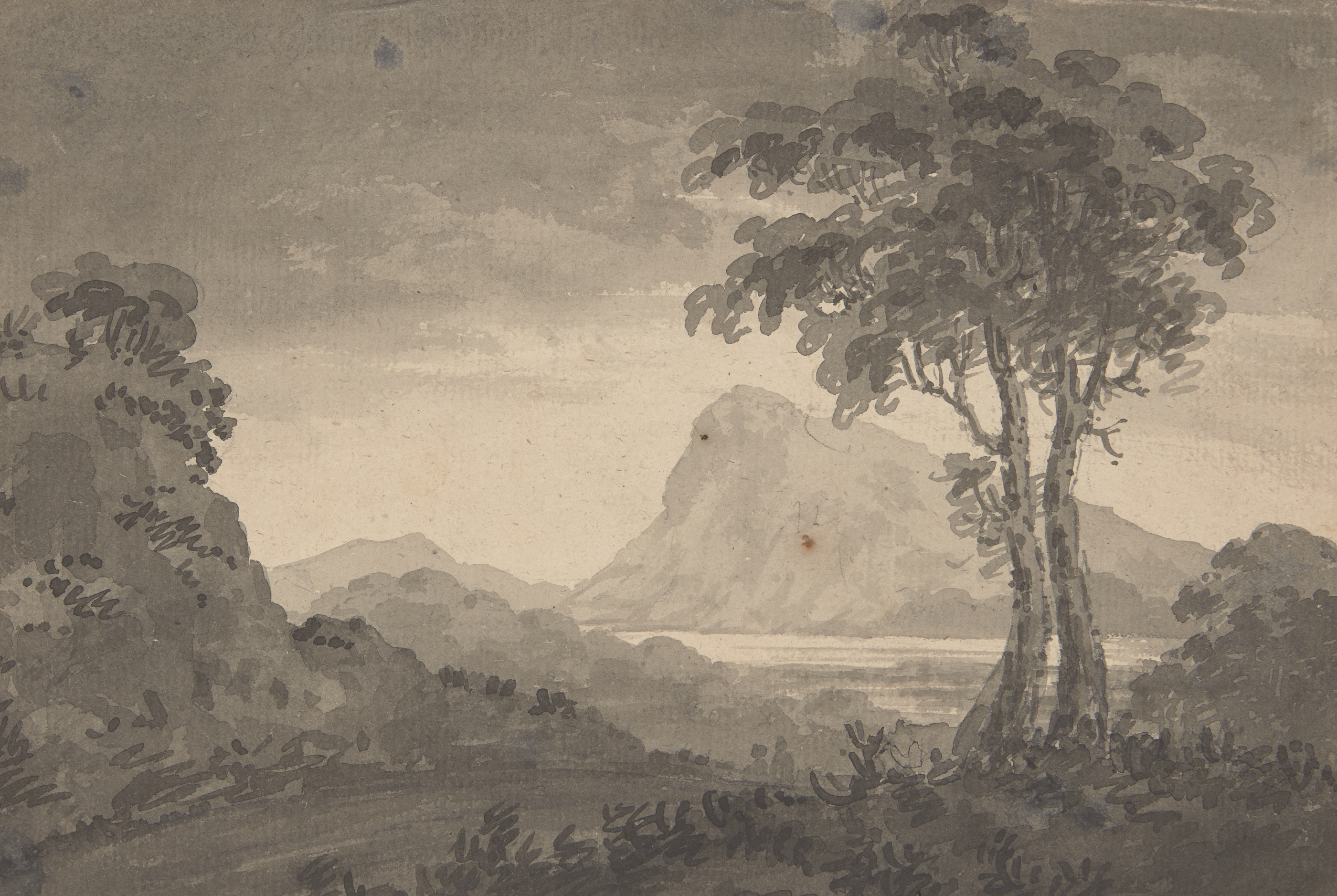The Reverend William Gilpin,  British 1724-1804-  Five landscape views with lakes and mountains;... - Image 4 of 15