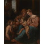 After Raffaello Sanzio, called Raphael,  Italian 1483-1520-  Holy Family with St Elizabeth and S...