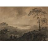 The Reverend William Gilpin,  British 1724-1804-  Two travellers in an Italianate landscape; and...