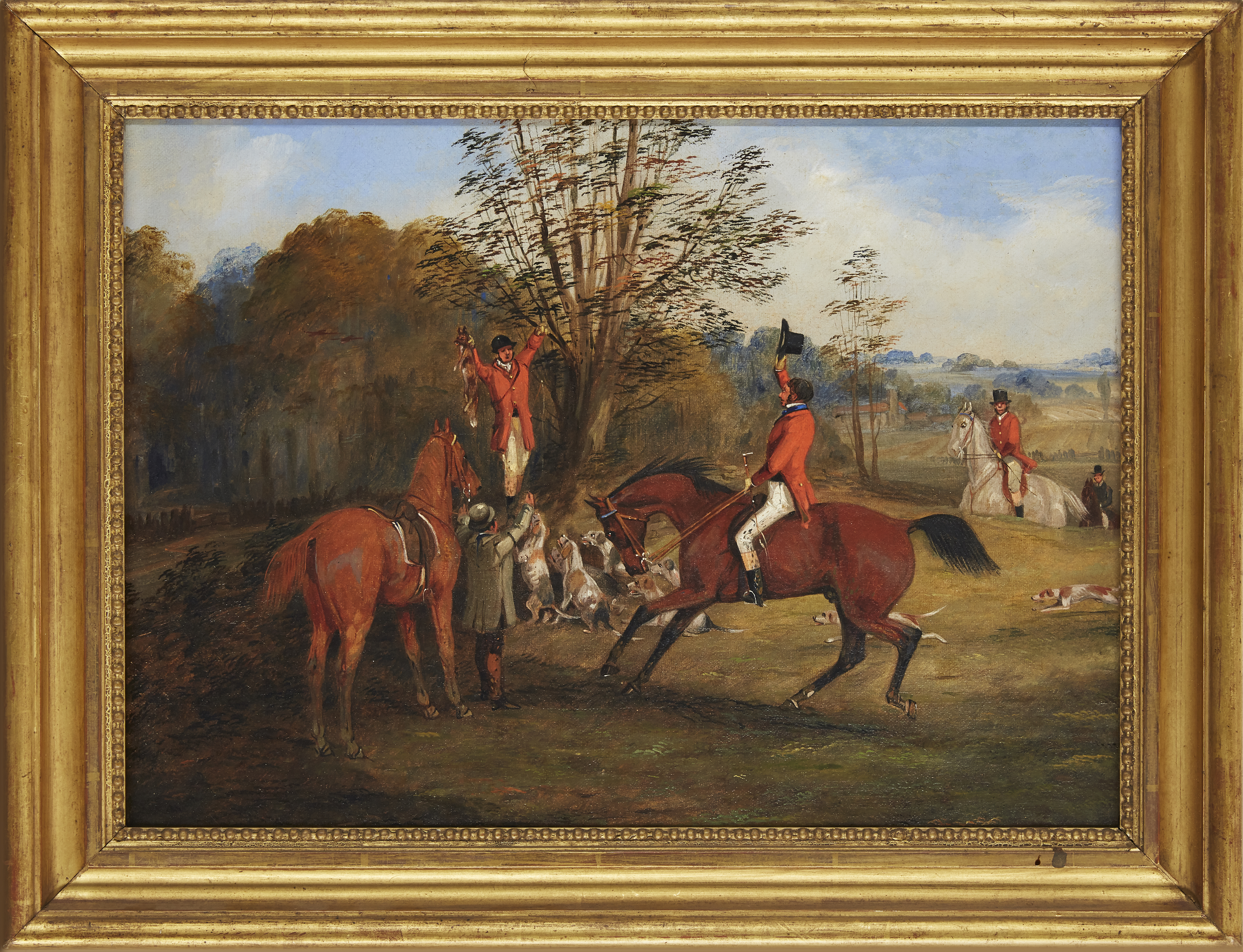 Henry Samuel Alken, Jnr,  British 1810-1894-  A Set of Four Hunting Scenes: Setting out; Taking ... - Image 11 of 12