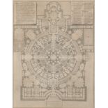 Giovanni Battista Piranesi,  Italian 1720-1788-  Plan of large magnificent college (Pianta di am...