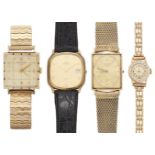 A group of four watches,