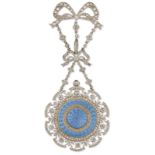 A French Belle Époque gold, platinum, diamond and enamel pendant watch, Circa 1910 Jewelled Swiss...