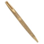 Cartier. A two colour gold Waterman's for Cartier ballpoint pen,