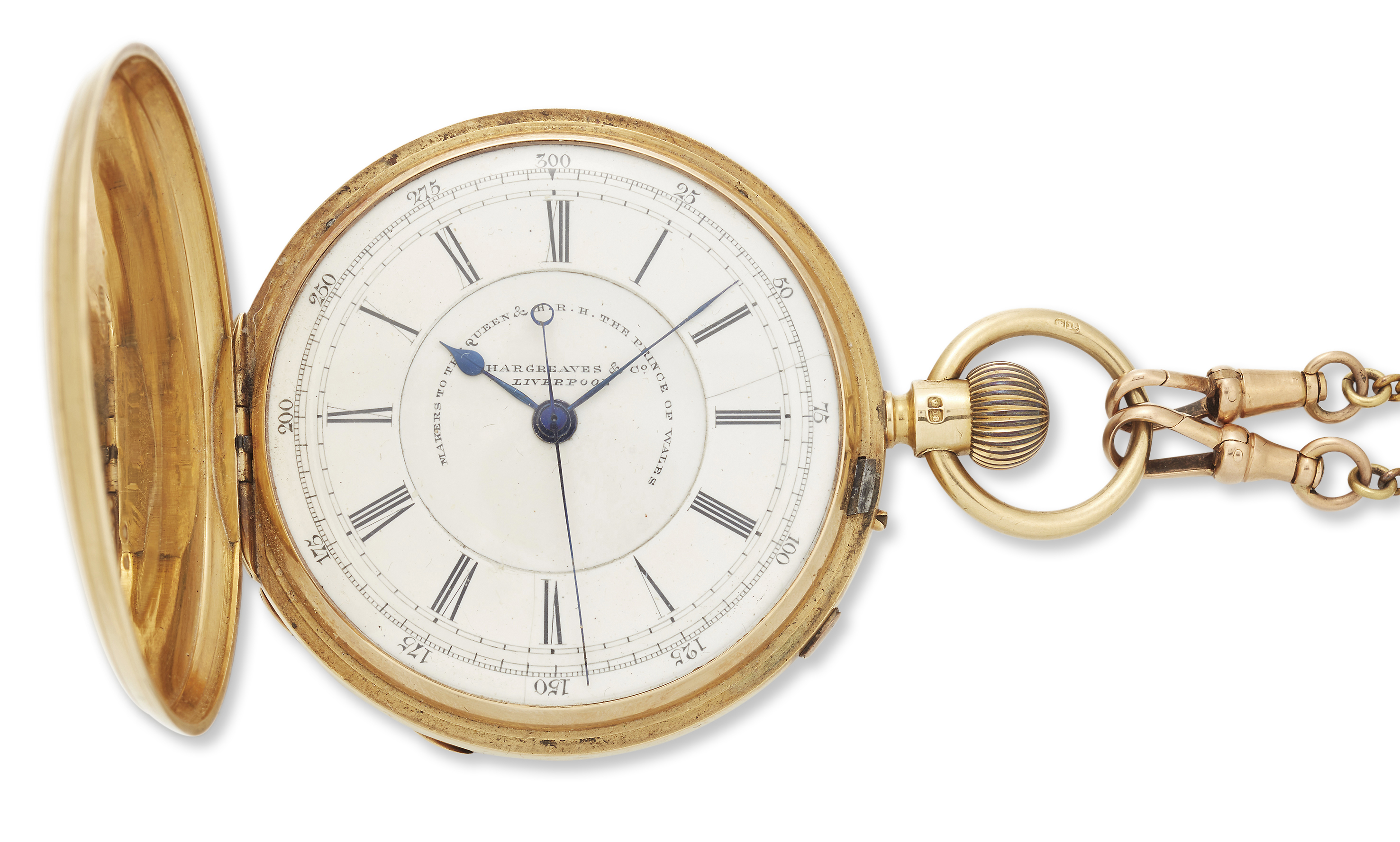 An 18ct gold keyless wind full hunter cased pocket watch,