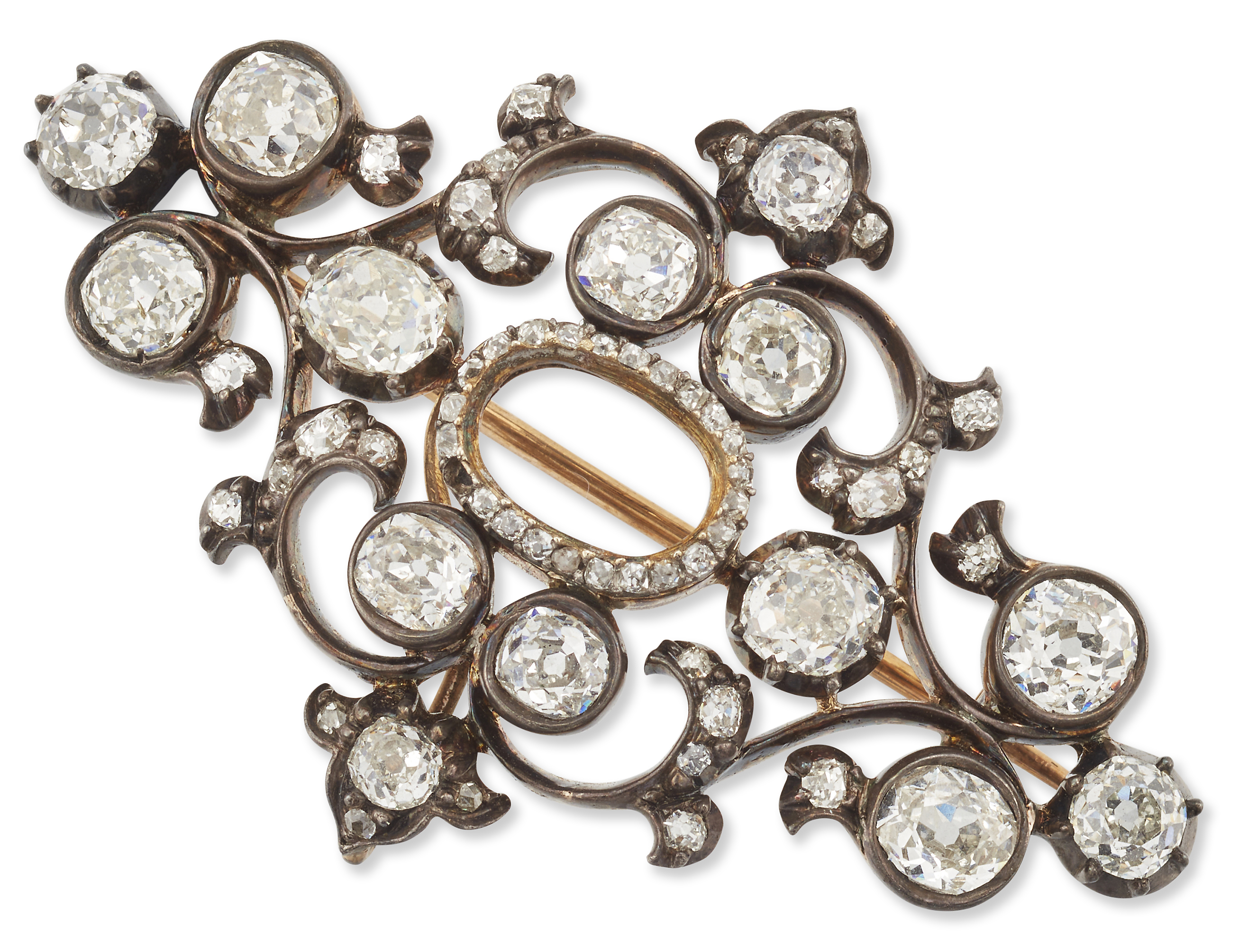 A Victorian diamond brooch,