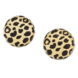 Gay Frères. A pair of 18ct gold clip earrings,