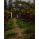 Jacques Michel G. Dunoyer,  French 1933-2000-  Garden scene;  oil on canvas, signed lower right...