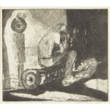 Cyprian Mpho Shilakoe, South African 1946-1972 -  Lost, 1968;  etching and aquatint on wove, si...