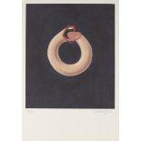 Patrick Hughes, British b. 1939- Ouroboro; offset lithograph, signed and numbered 46/125 in pen...