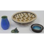 A collection of studio and factory produced ceramics, 20th century, to include: Carter Stabler an...