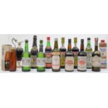 A mixed selection of European spirits, to include: Cinzano The Rosso Vermouth, Torino, Italy, sin...