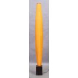 A 'Colonne' standard lamp by Dix Heures Dix, of recent manufacture, with orange fabric shade, on ...