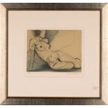 Sergei Firer, Russian b.1954-  Seated female nude;  etching, signed and numbered 118/150 in pen...