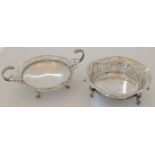 Two silver dishes, comprising: a Victorian pierced circular dish, London, 1898, William Comyns & ...