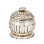 A silver pot with cover, re-assayed and hallmarked London, 2023, probably converted from a Georgi...