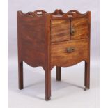 A mahogany tray top bedside commode, last quarter 19th century, 79cm high, 54cm wide, 48cm deep