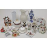 A group of British and Continental ceramics, 19th century and later, to include a Derby 'Jabberwo...