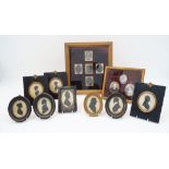 A group of portrait silhouettes, miniatures on ivory and photographic plates depicting the Paul f...