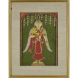 A Tanjore miniature, depicting Meenakshi, South India, late 18th century, opaque pigments heighte...