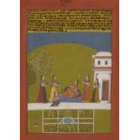 An illustration to a Ragamala series, Amber or Jaipur, North India, first half 18th century, opaq...