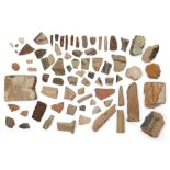 A miscellaneous group of artefacts and fragments, including Palaeolithic flint cores and flakes, ...