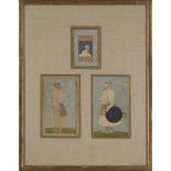 Three portraits of the Mughal Emperor Aurangzeb (1658-1707), Mughal India, circa 1700, opaque pig...