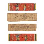 An illustrated palm leaf manuscript, Orissa, Eastern India, 18th century, pen and ink on palm lea...