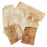 A collection of 27 fragments of medieval manuscripts in Hebrew, 15th-19th century, Hebrew on vell...