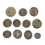 A group of 11 Roman and Greek bronze coins (11) Provenance: Private London collection formed in ...