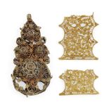 A Group of Important Works - To be sold Without Reserve Two Fatimid openwork jewellery elements,...