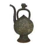 A bronze Chinese ewer for the Indian market, Qing Dynasty, late19th-early 20th century, the body ...