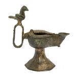 A Group of Important Works - To be sold Without Reserve A Khorassan engraved bronze oil lamp, No...