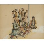 A Group of Important Works - To be sold Without Reserve Roasting meat at an Afghani market, Afgh...