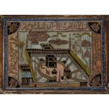 Two reverse-glass paintings of Mecca and Medina