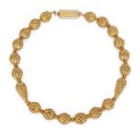 A very fine gold filigree and granulated bead necklace