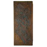 Two carved wood window shutters with inscriptions, Yemen, 19th-early 20th century. each of rectan...