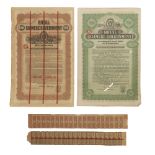 Two Royal Siamese Government Bonds Circa 1922 and 1924 The first: Royal Siamese Government, 7% ...