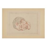 Anonymous A drawing of a severed head of a man Ink and colour on paper, unsigned, 36.5 x 26.5cm...