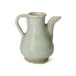 A small Chinese 'Guan' Longquan crackled celadon-glazed ewer Song/Yuan dynasty, 13th/14th centur...