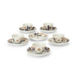 Five Japanese Imari tea cups and six matching saucers from a set Edo Period, 18th/19th century ...