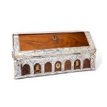 An Anglo-Indian Vizagapatam rosewood and ivory table bureau, second half 18th century, profusely ...