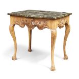 A French white painted beechwood centre table, in the Louis XV style, first quarter 20th century,...