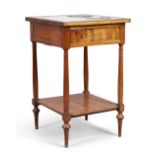 A French mahogany Rafraichissoir, third quarter 19th century, brass mounted, the marble top with ...