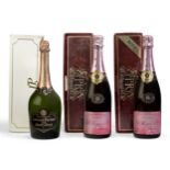 Pol Roger Brut Rosé, Champagne, 1975, two bottles each in presentation box, together with a singl...