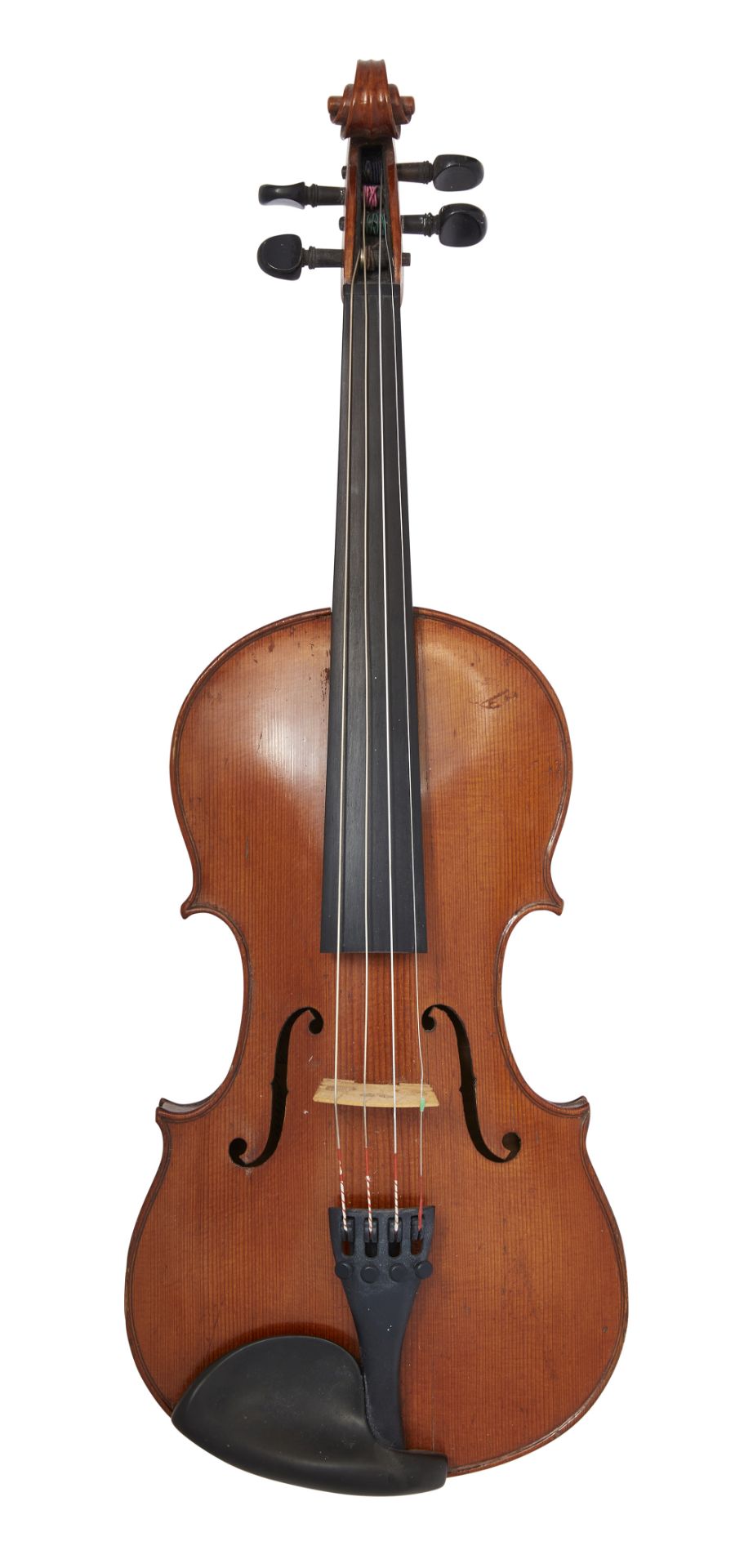 A German three-quarter size violin, early 20th century, 13'' one piece back, with spurious label ...