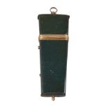 A George III gilt-brass mounted bloodstone etui, third quarter 18th century, of tapering form wit...